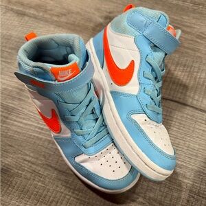 Nike Kids Sneakers - Light Blue and Orange